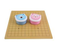 Alasum Jeu de Go pour Garçon et Filles avec Dessins Animés, Plateau Double Face 9x9 et 13x13 en Bois 0,3 Cm, Pierres Légères, Coffret Jeu Éducatif de Société pour Débutants et Voyage