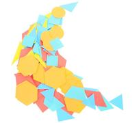 Alasum Jeu Éducatif 100 Pièces de Formes Géométriques en Plastique pour Garçon et Filles - Kit D’Apprentissage des Formes et Reconnaissance des Figures - Puzzle Mathématique