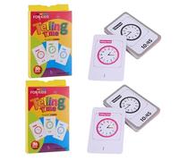 Alasum Jeu Éducatif Horloge de Lecture pour Garçons et Filles en Première Année, 2 Cartes Colorées, Outil d'apprentissage Créatif pour Apprendre à Lire L'heure, Développement Visuel