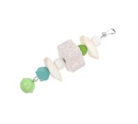 Alasum Jouet pour Perroquets Résistant à Mâcher avec Bloc De Calcaire Et Structure Solide Accessoire Suspendu pour Oiseaux Cage Stimule Activité Physique Et Prévention Carences Calcium