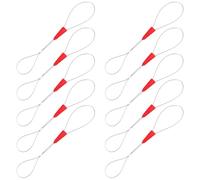 Alasum Kit de 10 Pièces de Tire-câbles en Acier Rouge pour Électricien Fixation Solide et Prévention Déconnexion, Outil Manuel pour Tirage de Câbles Électriques