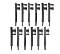 Alasum Kit de 12 Brosses en Plastique Noires pour Nettoyage et Entretien D'appareils Auditifs, Pratique et Simple pour Utilisateurs D'aides Auditives