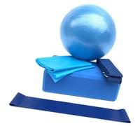 Alasum Kit de Ballon de Musculation Bleu 5 Pièces Blocs de Yoga Haute Densité Réutilisables et Accessoires Pilates pour Entraînement Posture et Renforcement Musculaire Fitness et Yoga
