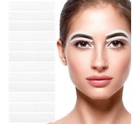 Alasum Kit de Pochoirs à Sourcils Adhésifs Jetables 12 Feuilles en Papier Blanc, Accessoire Compact et Sûr pour Maquillage et Tatouage des Sourcils