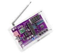 Alasum Kit de Projet Électronique DIY pour Pratique Soudure Accessoires en Acier Inoxydable et Acrylique, pour Apprendre L’électronique et Construire Une Radio FM