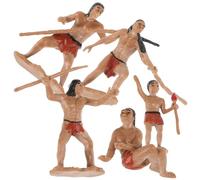 Alasum Kit Modélisme Figurines Primitives en Résine 5 Pièces pour Collectionneurs, Mini-Humains Détaillés, Scène Chasse Ancienne, Décor Table Sable, Jeu Éducatif Historique