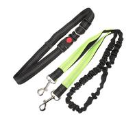 Alasum Laisse Multifonction pour Chien en Corde Robuste, Taille Moyenne, Noire et Vert Fluo, pour Course, Marche et Promenade, Adaptée aux Chiens Petits et Moyens