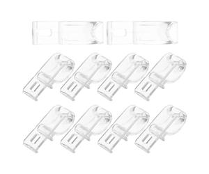 Alasum Lot de 10 Crochets Guide-Cordon en Métal Solide pour Stores Enrouleurs, Fixation à Vis Embouts Plastiques, Compatibles Chaînettes à Billes, pour Stores de Fenêtres et Rideaux
