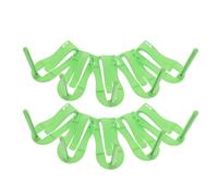 Alasum Lot de 10 Supports Verts en Os de Seiche pour Cage à Oiseaux, Pinces Porte-Aliments pour Perruches et Perroquets, Mangeoire Clip pour Fruits et Légumes, Accessoires