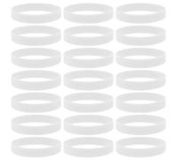 Alasum Lot de 100 Bracelets Lumineux Phosphorescents en Silicone Blanc Taille Unique pour Fête Course Nocturne et Présents Garçon et Filles Bracelets Fluorescents Flexibles et Légers