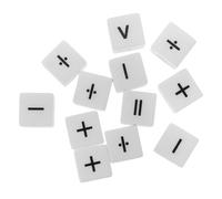 Alasum Lot de 12 Dés de Signe de Calcul en Acrylique Robuste Dés Mathématiques pour Garçon et Filles Jeu D’Enseignement des Opérations Arithmétiques pour Classe et Apprentissage