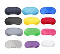 Alasum Lot de 15 Masques de Sommeil en Polyester Doux Thérapie Chaud-froid et 2 Bandes Élastiques Légères pour Hommes et Garçon et Filles la Maison Train Couleur Aléatoire