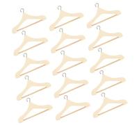 Alasum Lot de 15 Mini Cintres pour Poupées en Bois Petits Porte-vêtements Décoratifs pour Maison de Poupée Accessoires Miniatures pour Dressing et Décoration