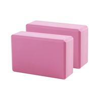 Alasum Lot de 2 Blocs de Yoga en Mousse Eva Légers et Antidérapants, Accessoires pour Yoga et Exercices Quotidiens pour Femmes, Rose