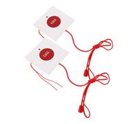 Alasum Lot de 2 Boutons D'alerte Sos pour Personnes Âgées avec Cordelette, Assistance D'urgence, Alarme Sonore et Montage Mural en Plastique Blanc
