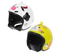 Alasum Lot de 2 Casques de Protection pour Poulets Motif Vache et Tigre Couvre-Chef Léger et Confortable Chapeaux Amusants pour Volaille Protection Tête Poulet en Usage Extérieur