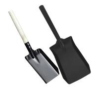 Alasum Lot de 2 Mini Pelles de Jardinage en Fer Noir Pelle Carrée Petite Taille Épaissie Outil Multifonction pour Jardinage Nettoyage Entretien Extérieur Pratique et Solide