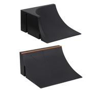 Alasum Lot de 2 Obstacles pour Fingerboard, Mini Rampe de Skate, éléments Skatepark en Plastique, Rampe pour Fingerboard, Rail Grind sur Table d'intérieur