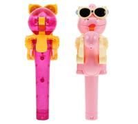 Alasum Lot de 2 Porte-sucettes Dinosaure Robot en Plastique Rigide Rose et Fuchsia, Décoratif Interactif pour Garçon et Filles, Boîte à Bonbons Sucette pour Jeux Sociaux et Collections