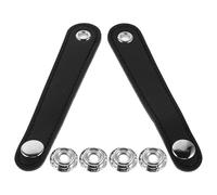 Alasum Lot de 2 Sangles de Soufflet D'accordéon en Cuir Synthétique Noir avec Boucles Robustes, Espacement des Trous 11,2 Cm, Accessoire de Remplacement pour Accordéon, Fourniture Solide