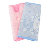 Alasum Lot de 2 Tapis de Siège Rafraîchissants en Double Couche pour Poussette Bébé, Matière Non Tissée Douce, Couleurs Bleu Glacé et Rose Pastel, Coussin D'été Absorbant la