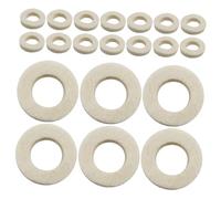 Alasum Lot de 20 Coussinets de Valve en Feutre Beige Clair 18x18x3 Mm pour Trompette, Trombone et Cornet, Pièces de Rechange Universelles pour Instruments à Vent, Amortissement