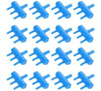 Alasum Lot de 20 Vanne de Dérivation pour Tube D'oxygène Bleu 3 Sorties Répartiteur d'air Aquarium Compatible Pompe à Air Silencieuse pour Poissons Eau Douce et Marine