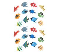Alasum Lot de 24 Mini Poissons Tropicaux en PVC Figurines D’Animaux Marins Réalistes pour Décoration D’Aquarium Accessoires sans Entretien Ornements Compacts pour Aquarium à Domicile