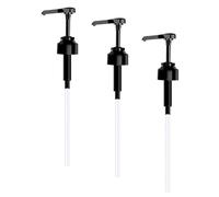 Alasum Lot de 3 Distributeurs à Pompe à Sauce Noirs en PE, Buse Pratique pour Bouteilles Dhuile et Dhuître, Fonctionnement Simple Main, Design Élégant et Étanche