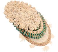 Alasum Lot de 3 Pendentifs Muraux en Herbe Tissée Style Ethnique Unique Formes Différentes, Décoration Maison Facile à Assortir Effet Décoratif Élégant Plusieurs Styles