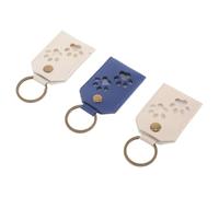 Alasum Lot de 3 Porte-Clés Souvenir en Poils D’Animal de Compagnie Transparents Porte-Clés Commémoratif Carré pour Chat et Chien Anneau Porte-Clés Bleu Blanc Beige Accessoire Mémoire