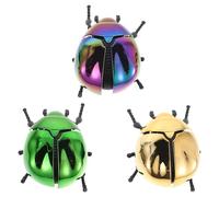Alasum Lot de 3 Scarabées Mécaniques Réalistes à Remontoir, Modèles D'insectes Coléoptères Colorés, Jouets Éducatifs Interactifs pour Garçon et Filles, Décoration de Fête et