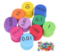 Alasum Lot de 300 disques de valeur de place, code couleur EVA | Compteurs de comptage arithmétique pour trier la valeur décimale en classe primaire et apprentissage à domicile