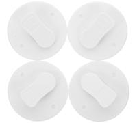Alasum Lot de 4 Agrafes de Auto-adhésives en Abs Beige pour Salle de Bain, Prévention des Éclaboussures, Adaptées pour Maison et Hôtel