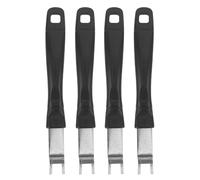 Alasum Lot de 4 Lève-grilles de Barbecue Universels en Acier Inoxydable avec Poignée Antidérapante, Outil Robuste de Levage pour Plaques de Cuisson, Accessoire Pratique pour