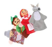 Alasum Lot de 4 Marionnettes à Doigts en Bois d'animaux, Jouets pour Tout-Petits, Accessoires pour Raconter des Histoires, Éducatifs et Adaptés aux Garçon et Filles, Coloris Naturel,