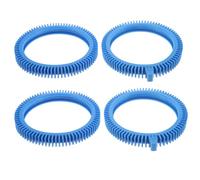 Alasum Lot de 4 Pneus de Rechange en PVC Bleu pour Nettoyeurs de Piscine Kit Complet Avant et Arrière Accessoires Solide pour Entretien et Remplacement des Roues de Robot Piscine