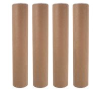 Alasum Lot de 4 Tubes D'expédition en Kraft Marron, Tubes à Affiches Ronds 33,5cm X 6,9cm Bouchons, Protection Robuste pour Documents et Œuvres D'art Lors de L'expédition