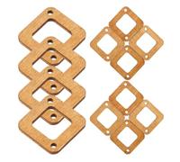 Alasum Lot de 40 Pièces D'ébauches de Boucles D'oreilles en Bois Marron Minimalistes Creuses, Accessoires Solide pour Fabrication de Bijoux et Loisirs Créatifs