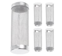 Alasum Lot de 5 Filtres Aquarium en Acier Inoxydable Crépine D’Aspiration Diamètre 16 MM Grille de Filtration pour Alevins Crevettes et Petits Poissons Compatible Pompe Eau Filtration