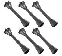 Alasum Lot de 6 Lampadaires Miniatures Noirs en Résine Naturelle Réverbères Lumineux de Simulation pour Micro-Paysage Ornement Décoratif Extérieur et Accessoires Maison de Poupée
