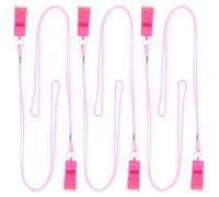Alasum Lot De 6 Sifflets De Sécurité pour La Formation des Enseignants Sifflets Sportifs Puissants avec Cordon Rose