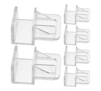 Alasum Lot de 6 Supports pour Aquarium sans Rebord, Clips Transparents de Fixation pour Couvercle Épaisseur 0-2 Cm, Pinces Résistantes à L'humidité Vis de Montage, Accessoires