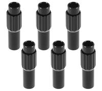 Alasum Lot de 6 Vis de Réglage Coaxiales Noires pour Tendeurs de Câble de Frein et Dérailleur de Vélo, Compatibles VTT et Vélo de Route, Ajusteurs Précis pour Optimisation