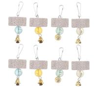 Alasum Lot de 8 Blocs à Mâcher pour Chinchillas et Lapins Pierres à Broyer de Fleur en Pierre Volcanique Naturelle Jouets à Mâcher Multicolores pour Petits Animaux Soin Dentaire et