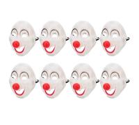 Alasum Lot de 8 Masques de Carnaval en PVC pour Adultes Masque Intégral Clown Unisexe Taille Unique Accessoires Légers pour Soirée Masquée Fête de Carnaval et Halloween