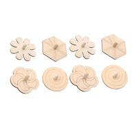 Alasum Lot De 8 Toupies en Bois à Peindre pour Garçon Et Filles, Plateau en Bois, Formes Variées, Jouet Créatif Éducatif Montessori, Bricolage Et Motricité Fine, Activité Manuelle
