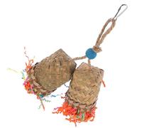 Alasum Mâcher Suspendu pour Perroquet de Palmier Tressées Déchiquetage pour Oiseaux et Perruches Accessoire Ludique pour Cage Couleur Aléatoire Couleur Aléatoire