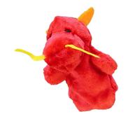 Alasum Marionnette à Main Dragon Peluche Rouge, Interactif D’éveil pour Garçon et Filles, Accessoire de Spectacle Éducatif, Marionnette Animal Dessin Animé pour Raconter des Histoires