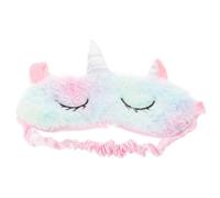 Alasum Masque de Sommeil Léger et Respirant Licorne Coloré en Peluche Douce Bandeau Élastique Ajustable, Cache-œil Anti-lumière pour Dormir, Voyager Sieste
